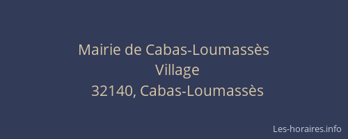 Mairie de Cabas-Loumassès