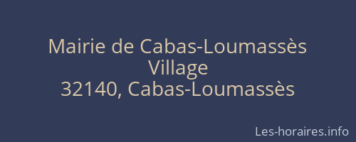 Mairie de Cabas-Loumassès