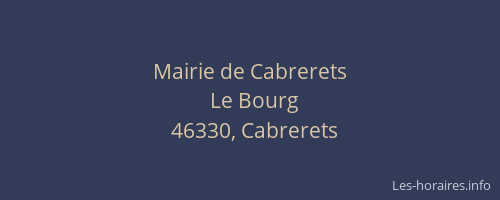 Mairie de Cabrerets