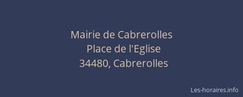 Mairie de Cabrerolles