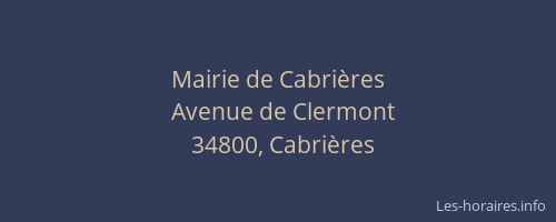Mairie de Cabrières