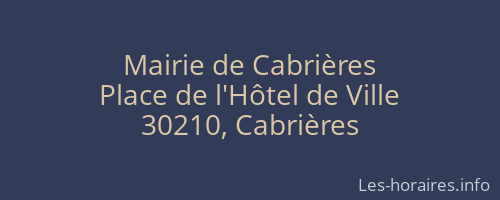 Mairie de Cabrières