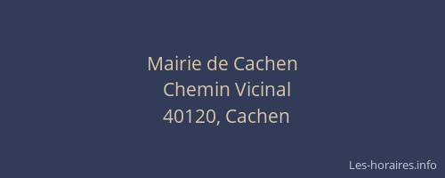 Mairie de Cachen