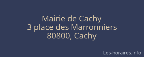 Mairie de Cachy