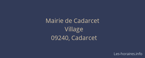Mairie de Cadarcet