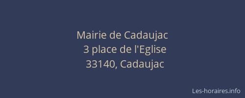 Mairie de Cadaujac
