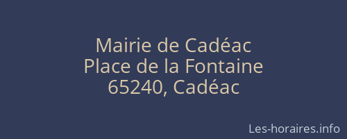 Mairie de Cadéac