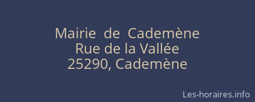 Mairie  de  Cademène