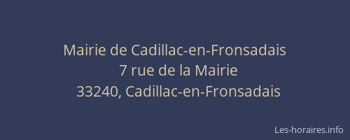 Mairie de Cadillac-en-Fronsadais