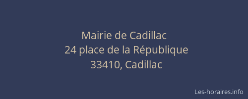 Mairie de Cadillac