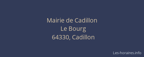 Mairie de Cadillon