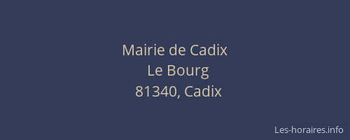 Mairie de Cadix