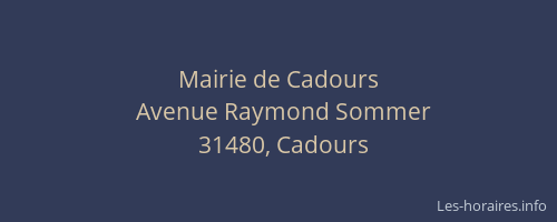 Mairie de Cadours