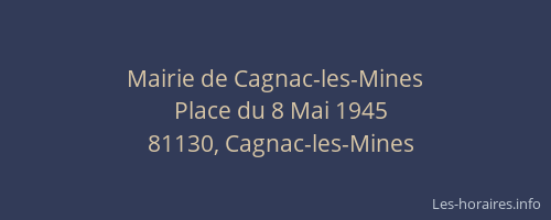 Mairie de Cagnac-les-Mines