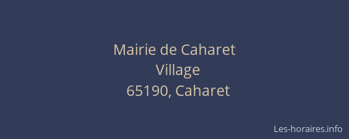 Mairie de Caharet