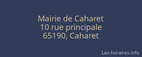 Mairie de Caharet