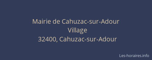 Mairie de Cahuzac-sur-Adour