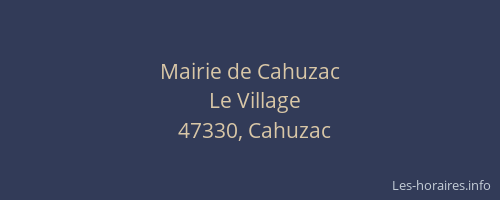 Mairie de Cahuzac