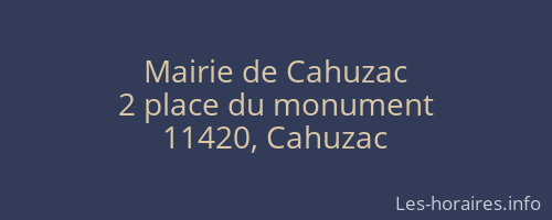 Mairie de Cahuzac