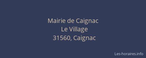 Mairie de Caignac