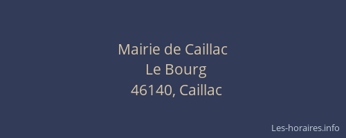 Mairie de Caillac