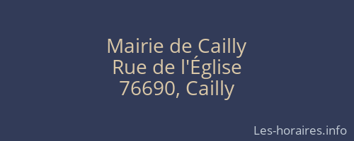 Mairie de Cailly