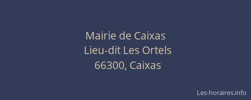 Mairie de Caixas
