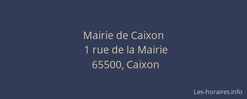 Mairie de Caixon