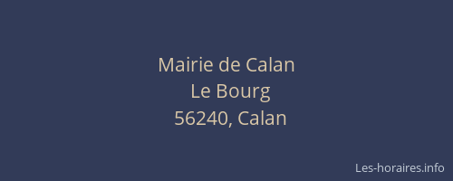 Mairie de Calan