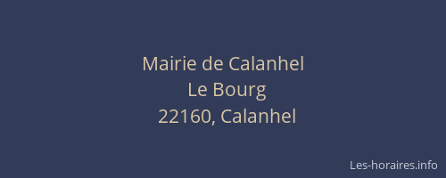Mairie de Calanhel