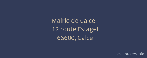 Mairie de Calce