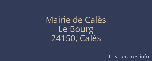 Mairie de Calès