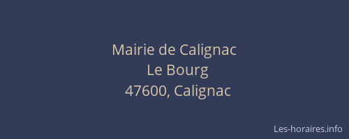 Mairie de Calignac