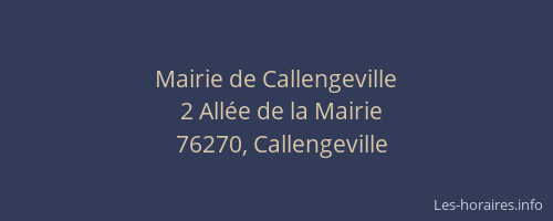 Mairie de Callengeville