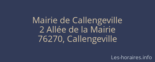 Mairie de Callengeville