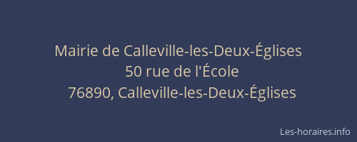 Mairie de Calleville-les-Deux-Églises