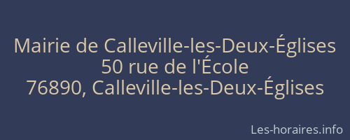 Mairie de Calleville-les-Deux-Églises