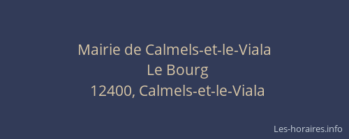 Mairie de Calmels-et-le-Viala