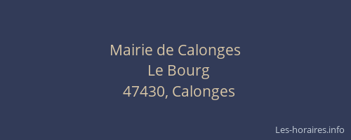 Mairie de Calonges