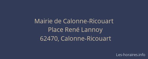 Mairie de Calonne-Ricouart