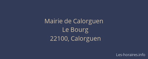 Mairie de Calorguen
