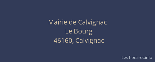 Mairie de Calvignac