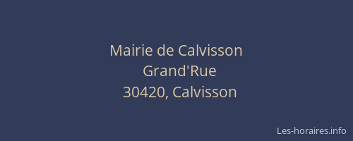 Mairie de Calvisson