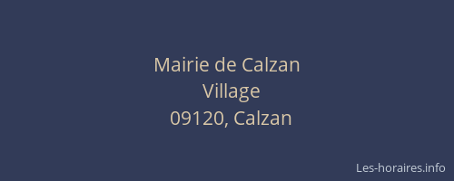 Mairie de Calzan