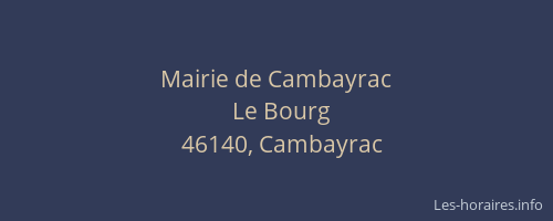 Mairie de Cambayrac