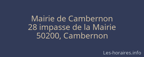 Mairie de Cambernon