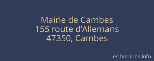Mairie de Cambes
