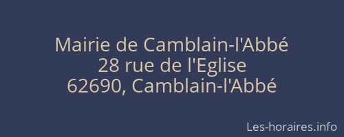 Mairie de Camblain-l'Abbé