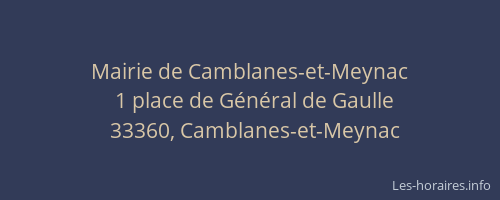Mairie de Camblanes-et-Meynac