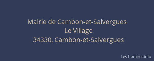 Mairie de Cambon-et-Salvergues
